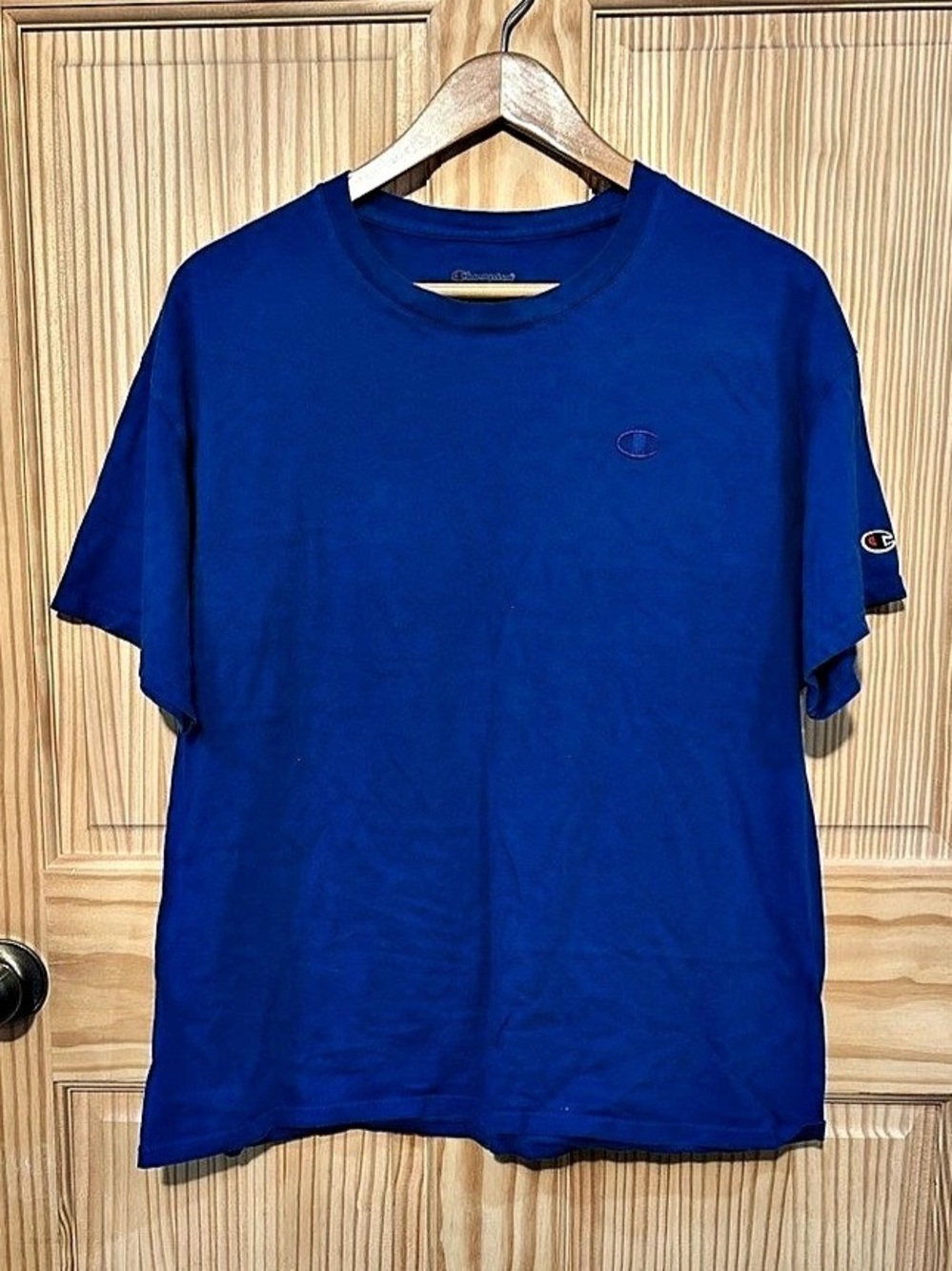 Champion Classic Jersey Short Sleeve T-Shirt Blue XL